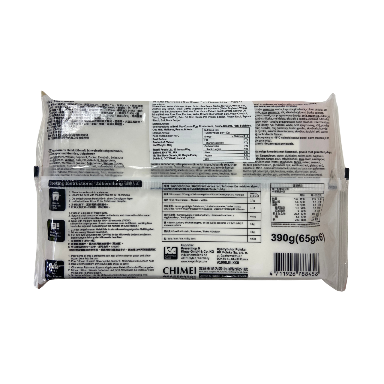 Chimei Plant-based Bun Ginger Pork Flavour 390g