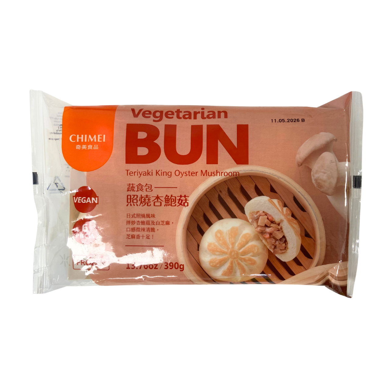 Chimei Plant-based Bun Teriyaki King Oyster Mushroom Bun 390g