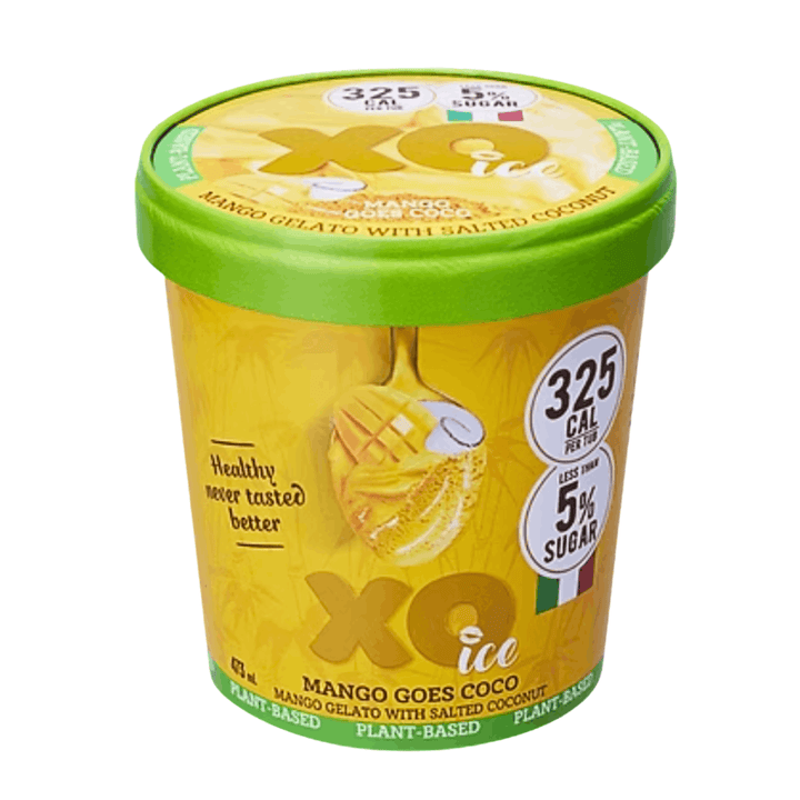 XO-Ice Mango Gelato with Salted Coconut (Plant Based) 473ml