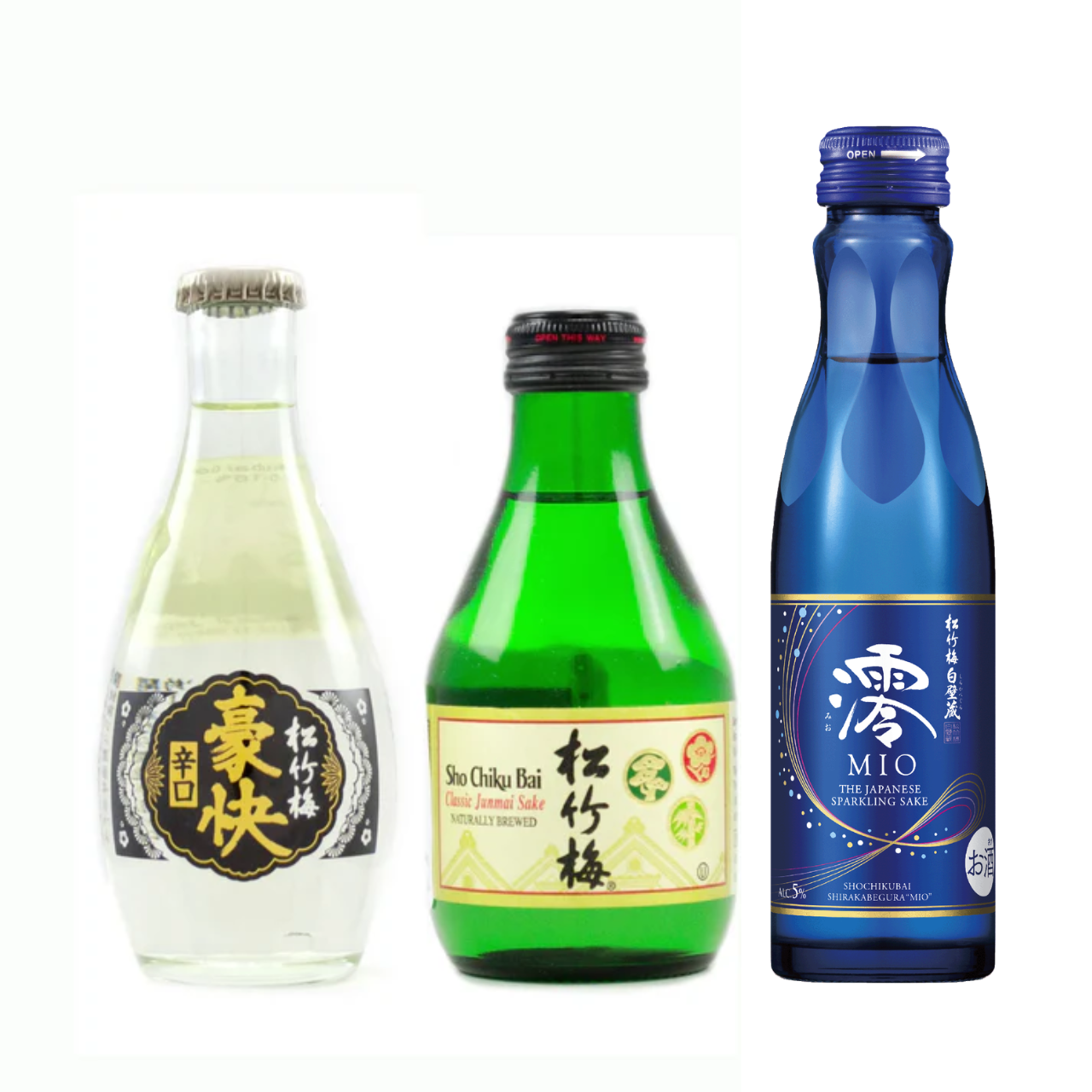 【Bundle】Sake Mixed Bottles A - Beginner Set - Taste 3 types of sake 180ml