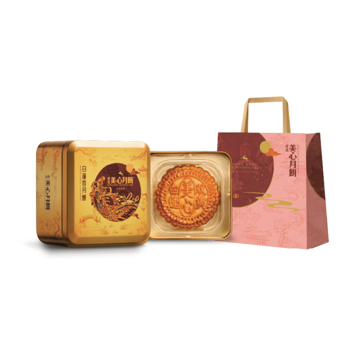 Mei-Xin (美心)白蓮蓉ダブル黄身月餅 (1個入) 185g　＊賞味期限：2026年10月20日