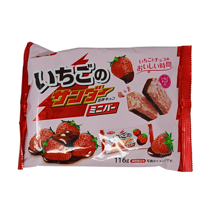 Yuraku Black Thunder Strawberry Bar 113g * Best Before Date: 30/10/2026