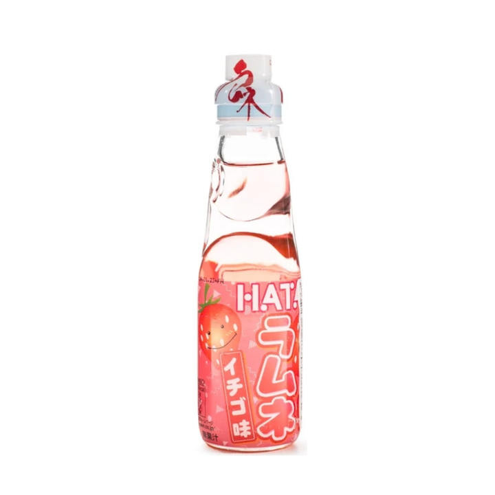 Hata Bin Ramune - Soda Pop Strawberry Flavour 200ml