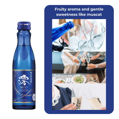 初心者向け：MIO スパークリング日本酒 – 日本のプレミアムライスワイン 150ml 5%