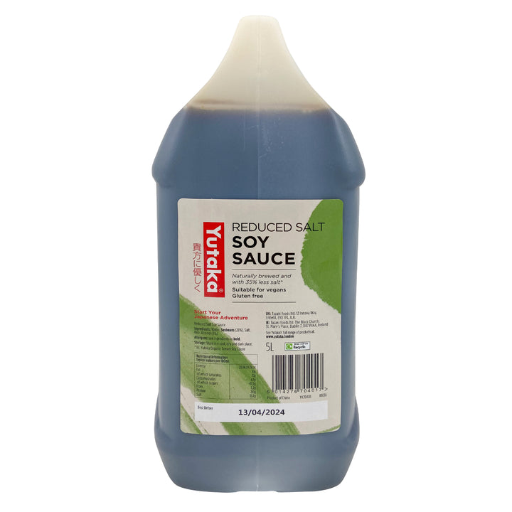 Yutaka Reduced Salt Soy Sauce Gluten Free 5L