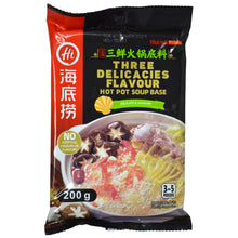 Load image into Gallery viewer, HAIDILAO HOTPOT BASE - THREE DELICACIES FLAVOUR 200G
