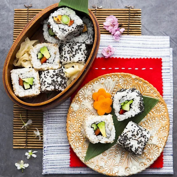 Japanese Vegetable Uramaki Sushi Bento Recipe