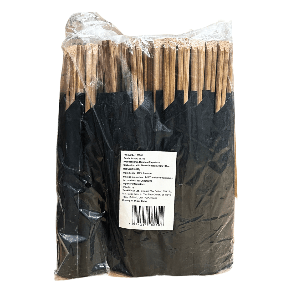 竹箸 茶天削 箸袋入り 24cm 100膳入