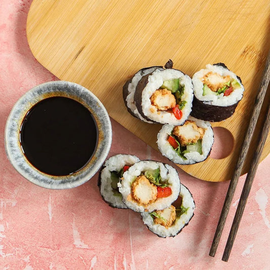 Japanese Vegan Maki Sushi Recipe with Crispy Tofu and Vegetables