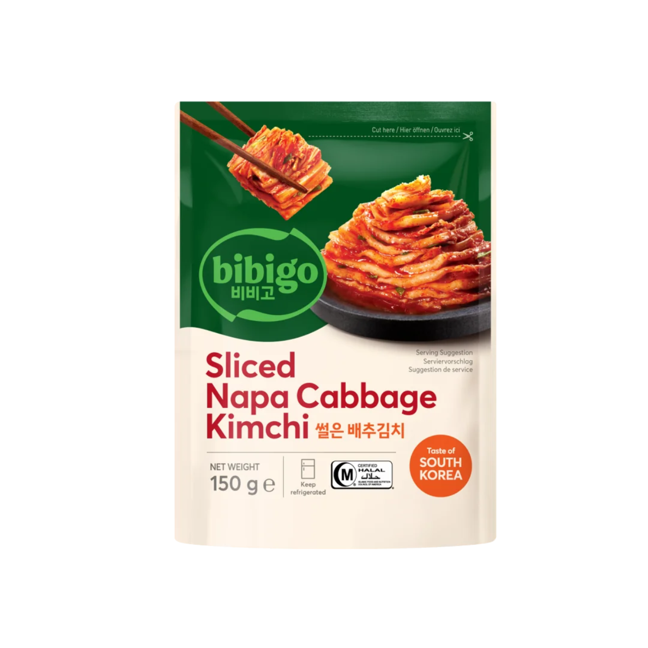 bibigo Sliced Napa Cabbage Kimchi 150g