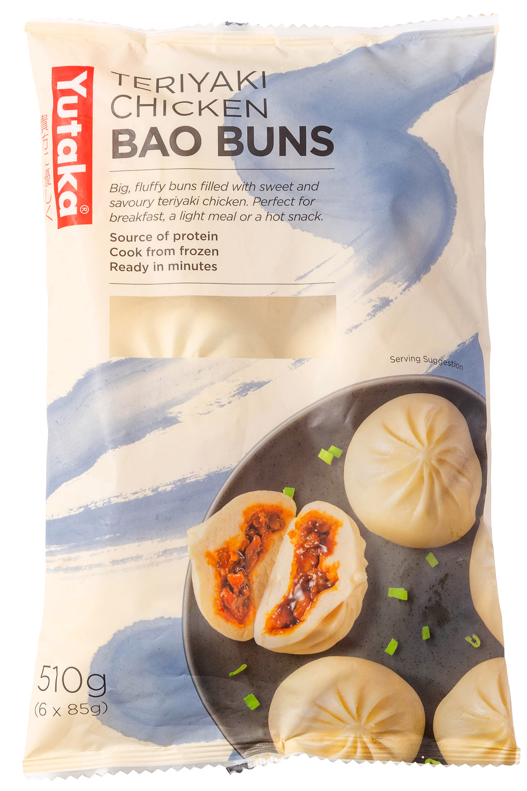 Yutaka Teriyaki Chicken Bao Buns 510g (6pc)