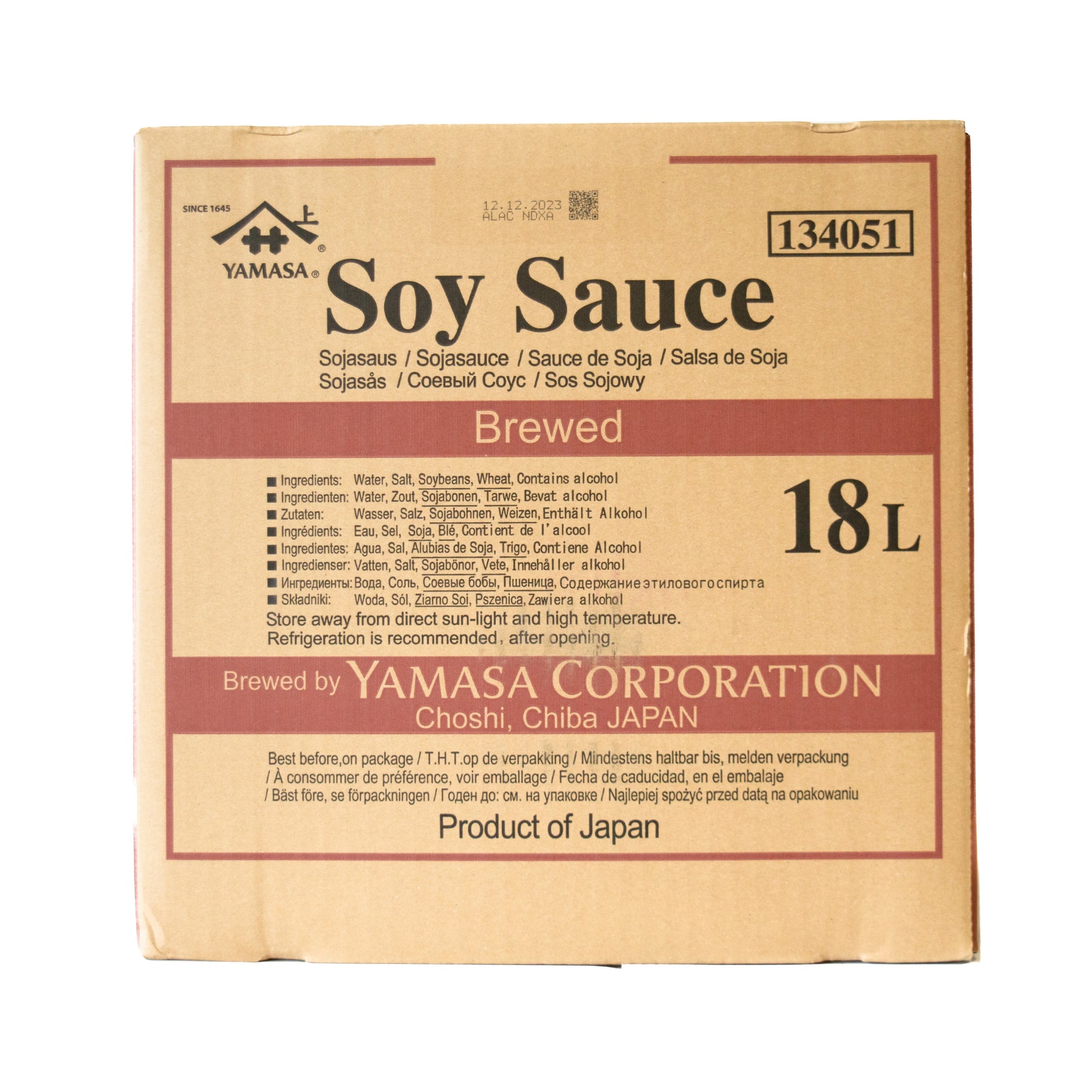 Yamasa Standard Dark Soy Sauce Tokuyo 18L Bag in Box