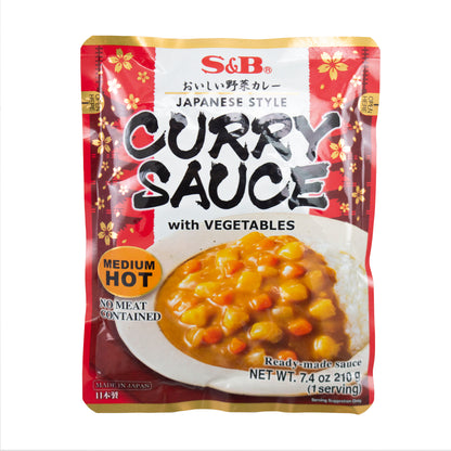 S&B Curry Sauce with Vegetables Medium Hot 210g