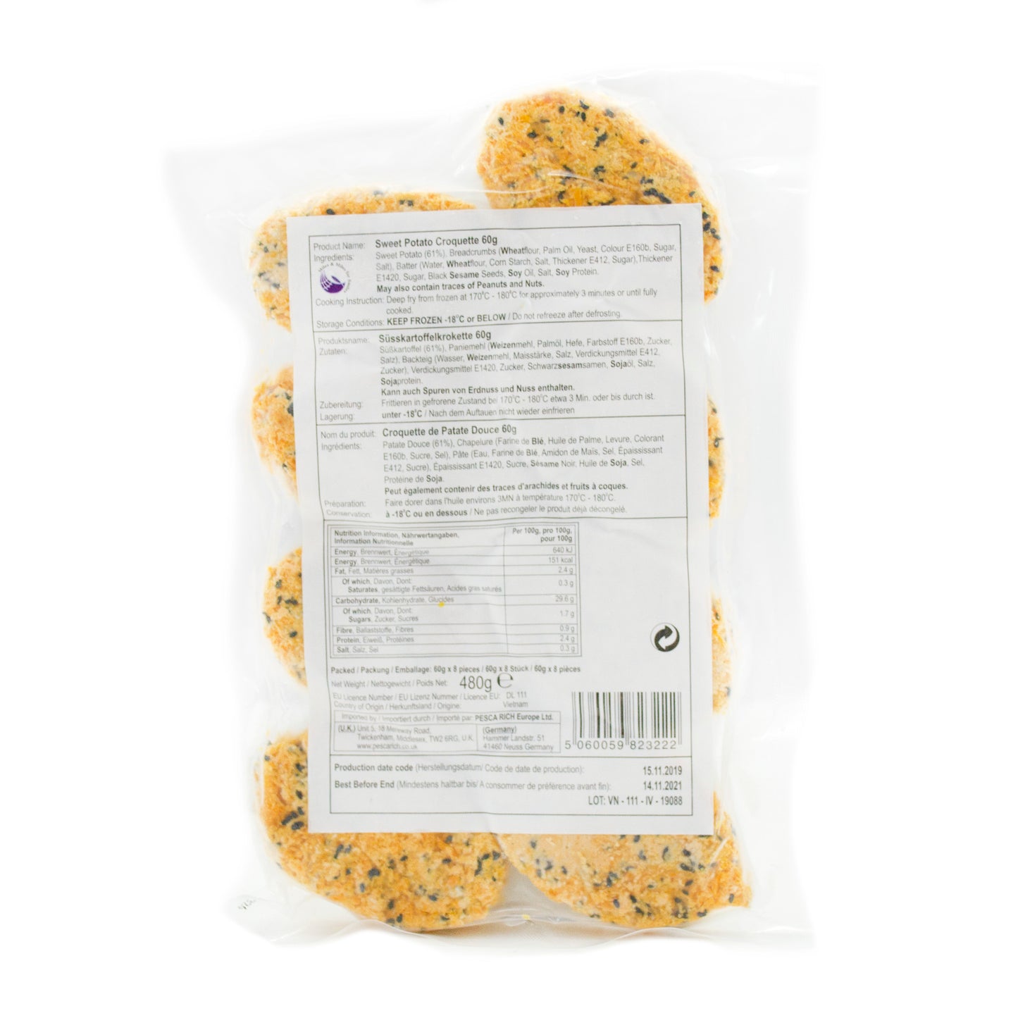 Sweet Potato Croquette 8x60g