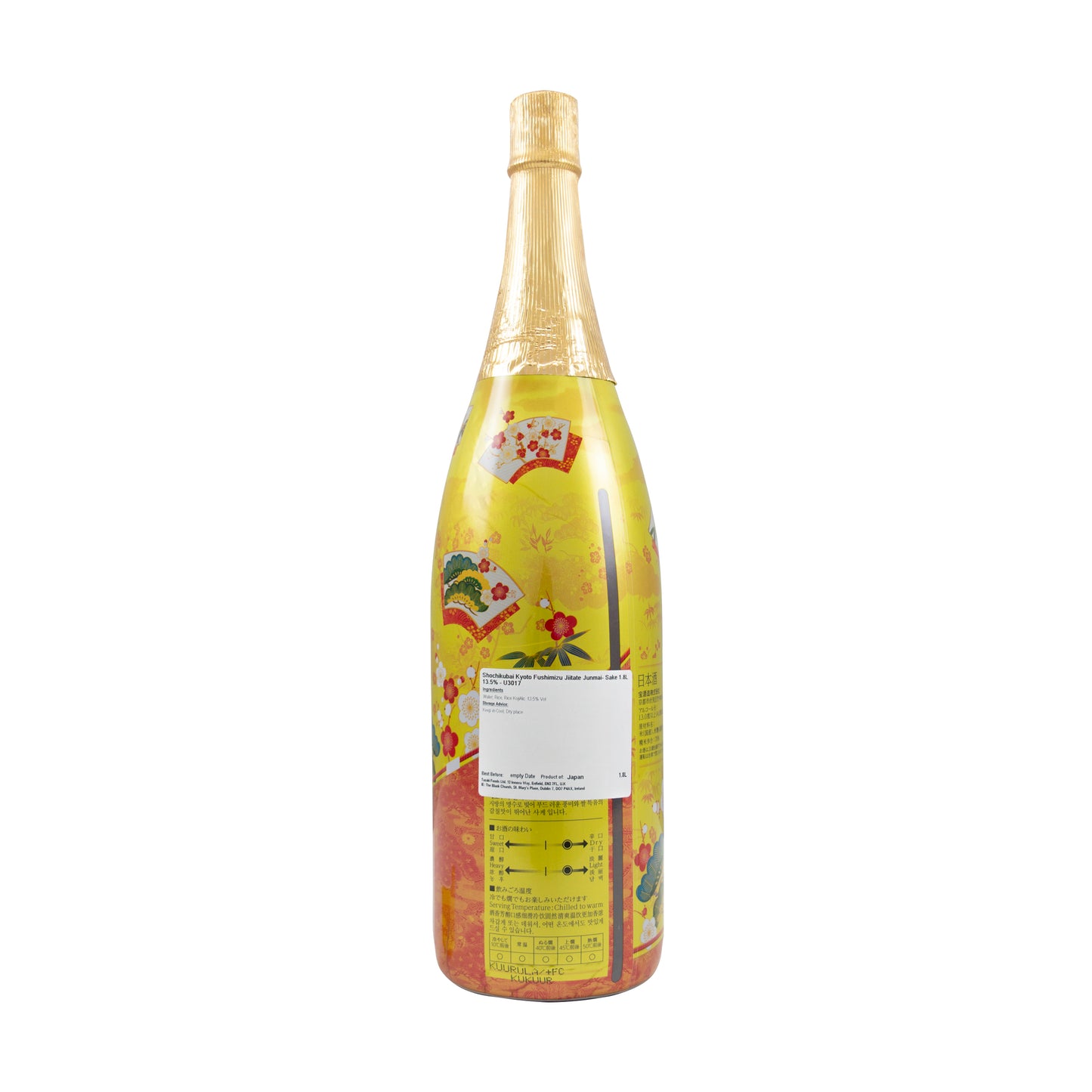 Shochikubai Kyoto Fushimizu Jiitate Junmai- Sake 1.8L 13.5% 1