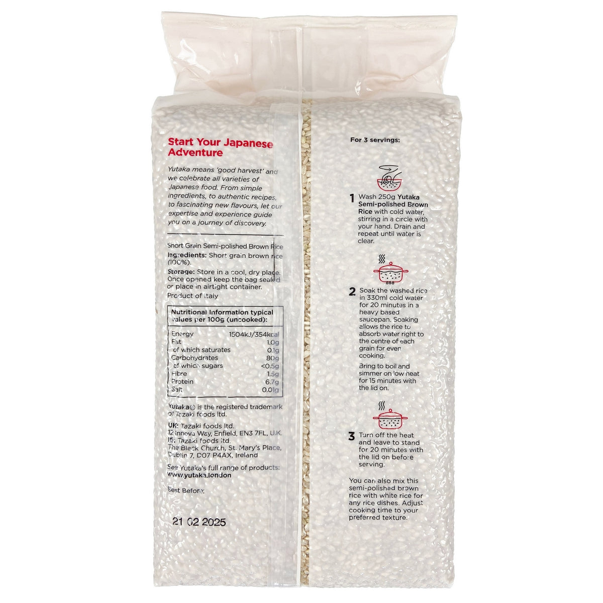 Yutaka Semi-Polished Brown Rice 5kg – Yutaka Shop Online