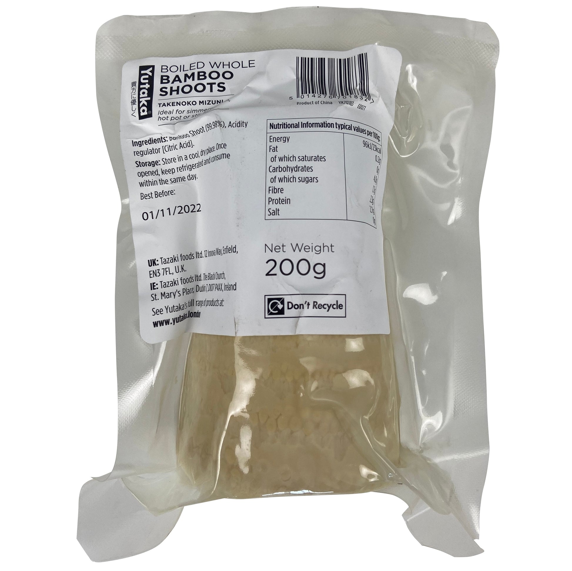 Yutaka Bamboo Shoots Whole 200g