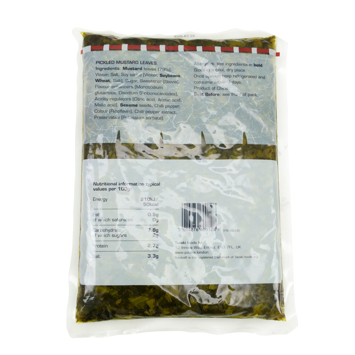 Yutaka Takana -Pickled Mustard Leaf 1kg